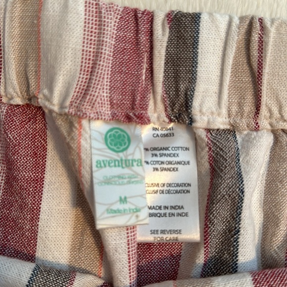 EUC! Aventura Nomad Skirt striped organic cotton drawstring waist size Medium - Picture 6 of 6
